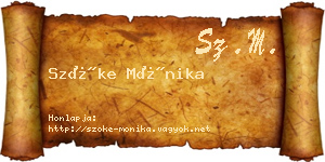 Szőke Mónika névjegykártya