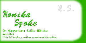 monika szoke business card