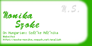 monika szoke business card
